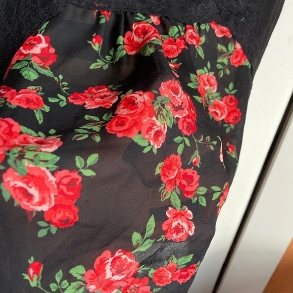 American dream Floral t-shirt top size M - Picture 6 of 8